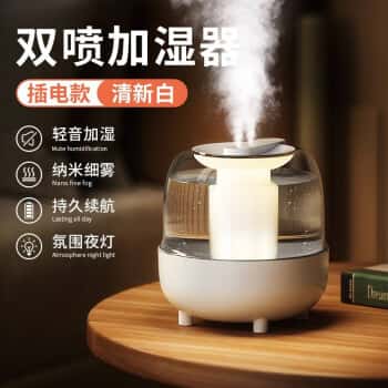Laisence加湿器卧室婴儿用办公桌面大容量加湿器家用迷你低噪大雾量空气加湿净化企业福利伴手礼节日礼物4.0L清新白【插电款】	